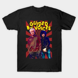 Guided by Graphic Grooves Voices Band Tees, Navigate Indie Rock Aesthetics with Style T-Shirt